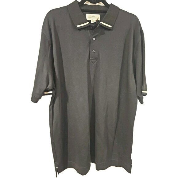 Cutter & Buck Sport Fit India LRG Men Golf Shirt Black Preppy Old Money Casual - Picture 3 of 9